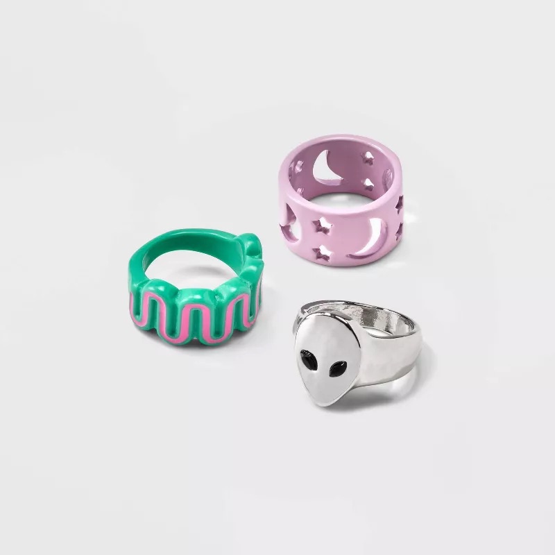 Y2k Moon And Stars Ring 90s Style